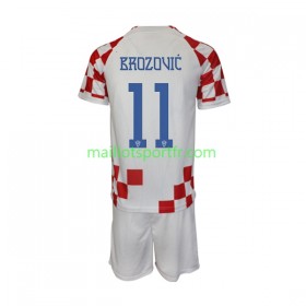 Maillot de Foot Croatie Brozovic 11 Enfant Domicile Coupe du monde 2022